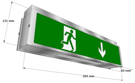 X-ESD Ceiling mounted dimensions