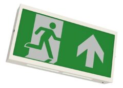 White Emergency Exit Box