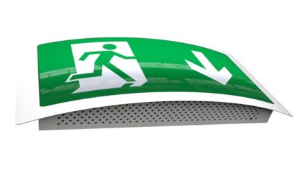 Curved LED Exit Sign