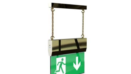 Brass hanging exit