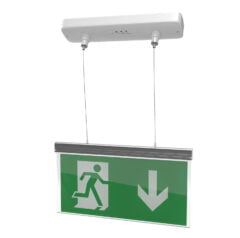 Wire suspended emergency exit