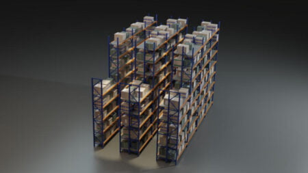 Warehouse racking from above