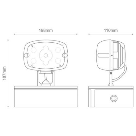 Mono Flood for central battery systems - Dimensions