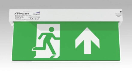 X-MPW3M White exit sign blade