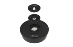 Round surface mount led downlight in black