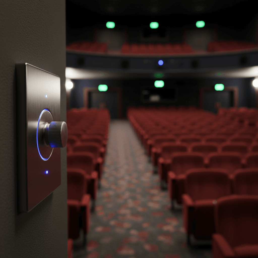 Old Cinema seats & Lighting. Can Emergency Lighting be dimmed