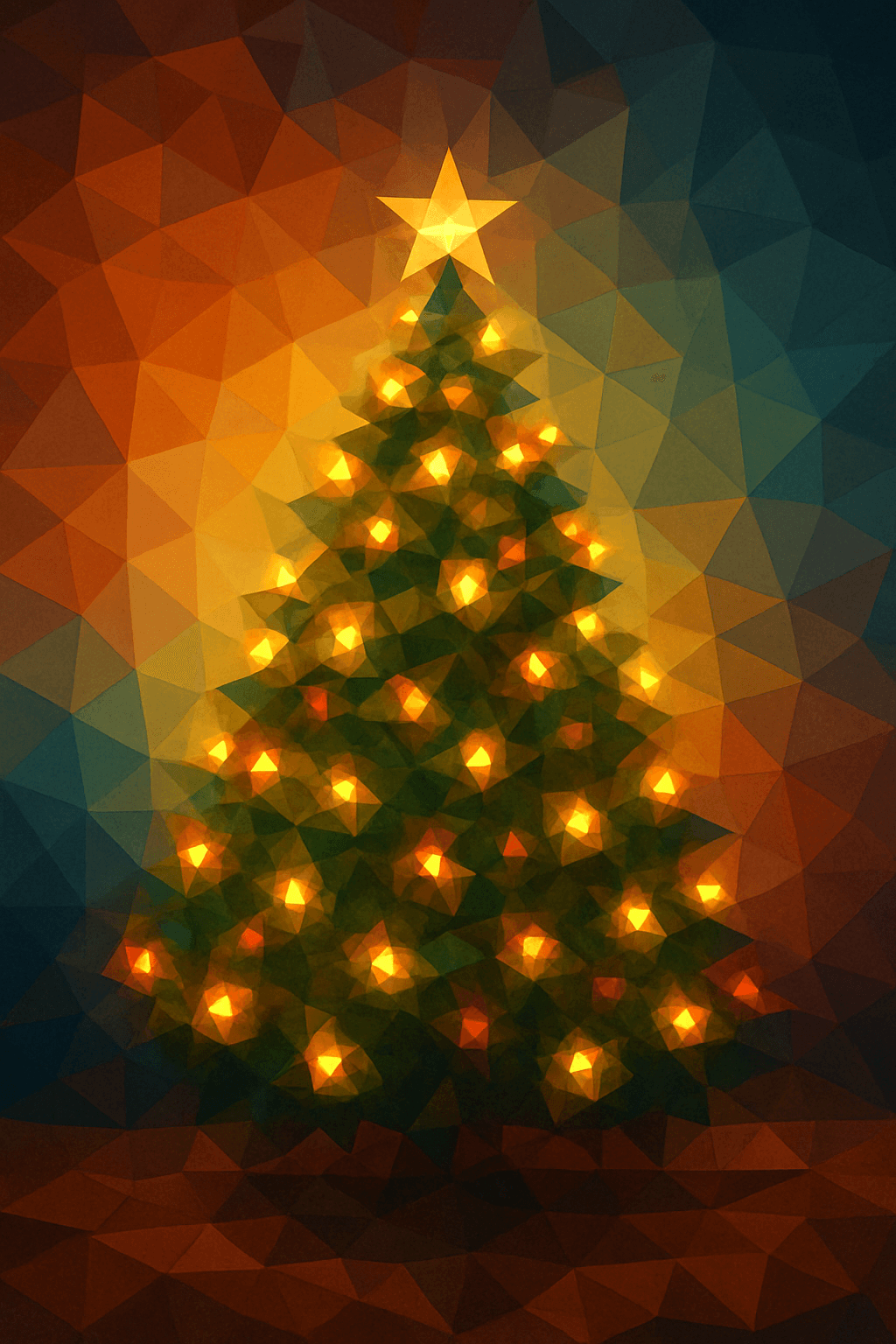 Low-Polly Xmas Tree with Lights